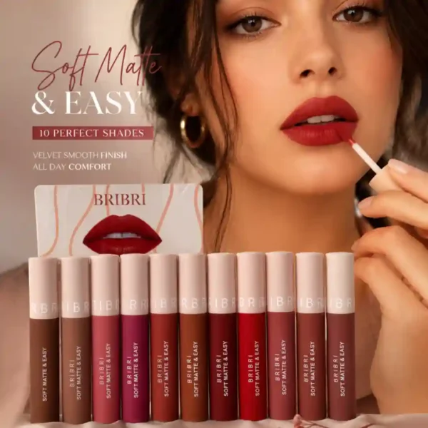 BriBri Soft Matte & Easy Lipstick Set (10 pcs)